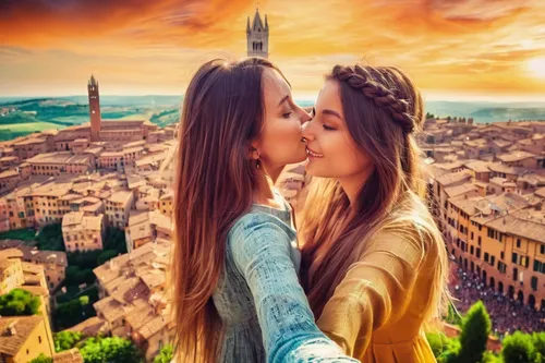 girl kiss,florentine,celtic woman,romantic scene,modena,ilovetravel,romantic portrait,amorous,pisa,eternal city,roma,photoshop manipulation,tuscan,roma capitale,creative background,landscape background,italy,rome,vaticano,navona,Illustration,Realistic Fantasy,Realistic Fantasy 37