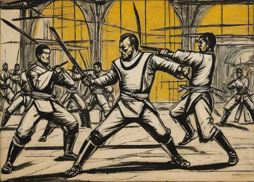 david bates,striking combat sports,cool woodblock images,combat sport,woodcut,épée,marine corps martial arts program,sambo (martial art),jeet kune do,vintage drawing,savate,fencing,game drawing,baseball drawing,sparring,woodblock prints,taijiquan,punch,baguazhang,shidokan,Art,Artistic Painting,Artistic Painting 01