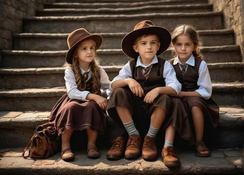 school children,vintage children,vintage boy and girl,children girls,little girls,nomadic children,grandchildren,little girls walking,photographing children,little angels,children studying,boy's hats,vintage girls,portrait photographers,brown shoes,little boy and girl,photo shoot children,school uniform,pilgrims,brown leather shoes,Photography,General,Fantasy