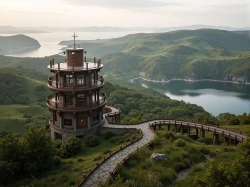 tianchi,lugu lake,observation tower,wudang,kadoorie,gaztelugatxe,guizhou,stone pagoda,chungchong,lookout tower,zili,mtskheta,dalian,watch tower,ingushetia,daghestan,longsheng,mavrovo,dokdo,xinglong