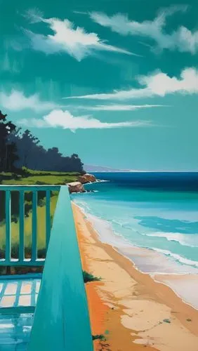 beach landscape,beach scenery,dream beach,seaside resort,coastal landscape,seaside view,Art,Artistic Painting,Artistic Painting 24