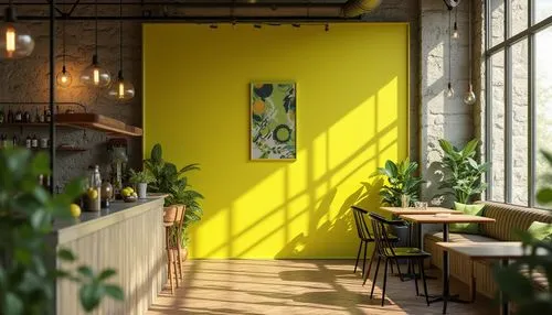 watercolor cafe,limeworks,bellocq,limewood,cafetorium,breakfast room,bistro,coffee shop,modern decor,greenhaus,hanging plants,dining room,neon coffee,yellow wall,the coffee shop,contemporary decor,interior decor,teahouse,urbanspoon,interiors,Photography,General,Realistic