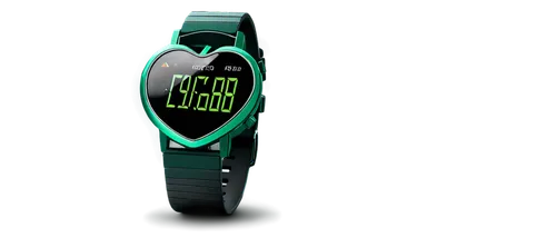 Electronic device, heart rate monitor, sleek design, metal casing, LCD screen, green backlight, digital numbers, beeping sound effect, rhythmic pulses, futuristic ambiance, close-up shot, shallow dept