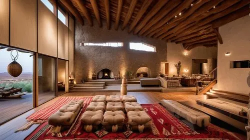 loft,wooden beams,luxury home interior,riad,boutique hotel,caravanserai,morocco,home interior,eco hotel,interior design,interior decor,great room,persian architecture,contemporary decor,wooden floor,luxury bathroom,interior modern design,zen stones,spanish missions in california,qasr azraq,Photography,General,Realistic