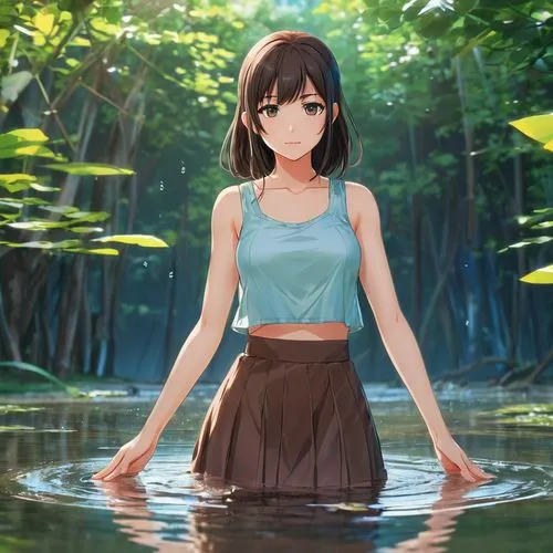 maekawa,water nymph,water lotus,water lilly,water lily,waterlily,kaede,miku maekawa,kitakami,tsukiko,fubuki,euphonious,lily water,manaka,in water,kanan,underwater background,takao,minakami,chikuma,Illustration,Japanese style,Japanese Style 03