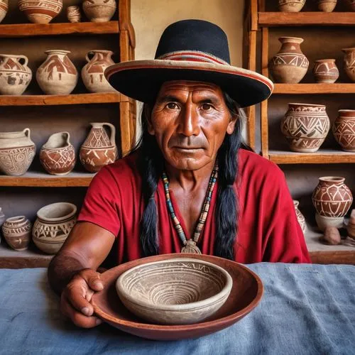 handicrafts,tibetan bowls,shamanism,pachamama,incas,tibetan bowl,anasazi,pottery,nomadic people,basket weaver,ancient singing bowls,earthenware,indigenous culture,hand drums,seller,vendor,basket maker,pachamanca,singing bowls,hand drum,Photography,General,Realistic