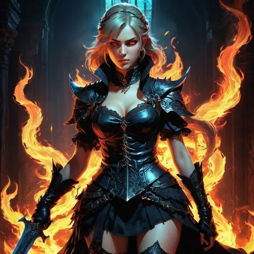 fire background,abaddon,fire angel,black widow,fire master,ciri,gwent,bloodrayne,witchblade,sorceress,triss,cinder,sandahl,fire siren,karavas,inquisitor,neverwinter,firebrand,infernal,firestarter,Art,Classical Oil Painting,Classical Oil Painting 29