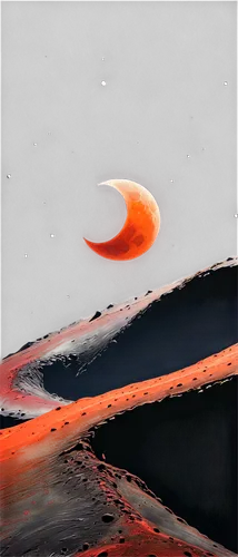 Lunar eclipse, full moon, darkened lunar surface, subtle red glow, crescent shape, Earth's shadow, stars visible in background, detailed craters, high contrast, dramatic lighting, panoramic view, cele