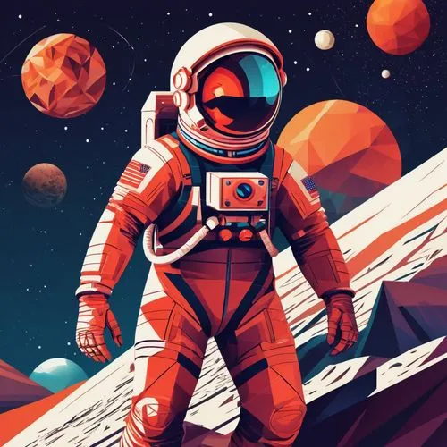 astronautic,astronaut,astronautical,red planet,space art,spaceflights,Illustration,Vector,Vector 17