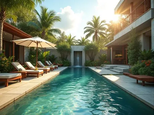 outdoor pool,tropical house,swimming pool,holiday villa,pool house,amanresorts,luxury property,landscape design sydney,tropical island,roof top pool,tropics,3d rendering,paradis,luxury home,palmilla,landscape designers sydney,bungalows,pools,infinity swimming pool,seminyak,Photography,General,Realistic