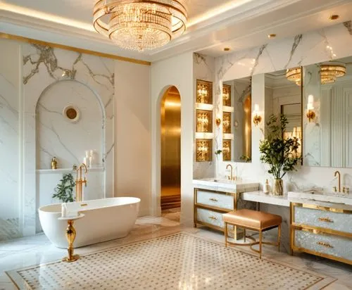  luxury,more rosegold, marble wall,white,copper,bathroom,a bathroom with tub, vanity sink, toilet and mirror,luxury bathroom,bath room,claridge,luxury home interior,hammam,claridges,Photography,Genera