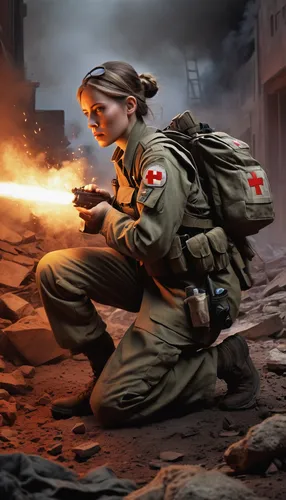 combat medic,warsaw uprising,german red cross,medic,american red cross,international red cross,woman fire fighter,lady medic,red cross,war correspondent,stalingrad,female nurse,lost in war,second world war,world war ii,red army rifleman,world war,volunteer firefighter,world war 1,emergency medicine,Conceptual Art,Sci-Fi,Sci-Fi 15