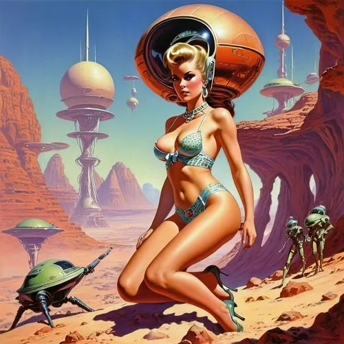 barsoom,radebaugh,mcquarrie,emshwiller,barbarella,kuenzer,hildebrandt,sci fi,bonestell,uncredited,fembot,science fiction,seti,frazetta,sci - fi,planet mars,venus,futuristic landscape,pinu,interplanetary,Conceptual Art,Sci-Fi,Sci-Fi 19