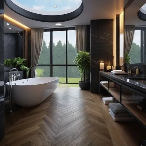 luxury bathroom,modern minimalist bathroom,luxury home interior,modern room,interior modern design,great room,bathtub,wood flooring,interior design,modern decor,tile flooring,ceramic floor tile,luxury property,beauty room,3d rendering,luxury,spa,shower base,luxury hotel,bathroom