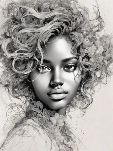 pencil drawings,graphite,airbrushed,drawing mannequin,doll's facial features,pencil art,pencil drawing,charcoal pencil,pencil and paper,charcoal drawing,afro,girl drawing,fashion illustration,african american woman,sculpt,artificial hair integrations,afro american girls,afro-american,black woman,bjork,Digital Art,Line Art