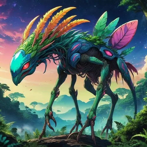 fantasy animal,forest dragon,alebrije,inotera,betaferon,taittiriya,jawhara,argus,painted dragon,cynorhodon,triaenops,ginossar,koropeckyj,infusoria,wehrung,airavata,hydrelia,monoceros,prachakorn,jaggi,Illustration,Japanese style,Japanese Style 03