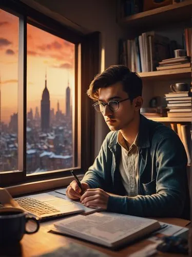 man with a computer,blur office background,librarian,sci fiction illustration,peregrini,world digital painting,author,byomkesh,night administrator,computerologist,zamyatin,raimi,illustrator,male poses for drawing,erudite,frankmusik,aronian,learn to write,writer,photoshop manipulation,Art,Artistic Painting,Artistic Painting 38