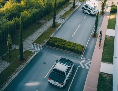 tilt shift,mercedes eqc,asphalt road,driveways,parked car,drivers who break the rules,Photography,General,Realistic