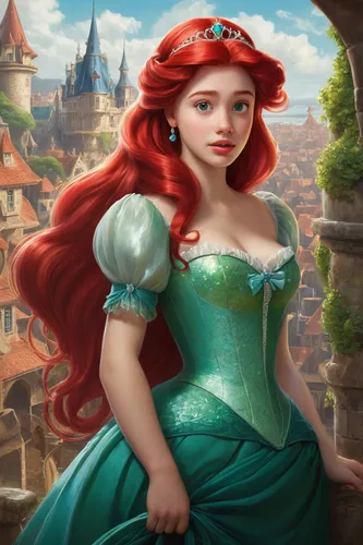 merida,princess anna,ariel,rapunzel,fairy tale character,princess sofia,cinderella,tiana,fantasy portrait,celtic woman,fantasia,red-haired,disney character,celtic queen,venetia,fantasy picture,fairytale characters,disney rose,elza,little mermaid,Art,Classical Oil Painting,Classical Oil Painting 31