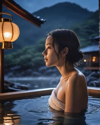 japan's three great night views,hot spring,spa,hot tub,japanese woman,ryokan,sauna,spa items,shirakawa-go,japanese waves,water bath,jacuzzi,kyoto,japanese idol,japan,bathing,thermal bath,day spa,taking a bath,bathtub,Photography,General,Realistic