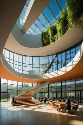 blavatnik,epfl,embl,autostadt wolfsburg,school design,atriums,atrium,daylighting,chancellery,modern office,architekten,ucd,vitra,snohetta,bocconi,bundestag,darmstadtium,saclay,futuristic art museum,pinakothek,Illustration,Realistic Fantasy,Realistic Fantasy 45