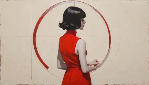 Aaron Westerberg, 'Corrin in Red,' 2014, Gallery 1261,the mirror,man in red dress,carol m highsmith,mirrors,james handley,han thom,two-point-ladybug,lee slattery,carol colman,susanne pleshette,red rib