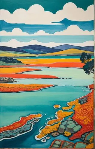 woodroffe,hoyland,carol colman,tagish,mcgillivray,coastal landscape,Art,Artistic Painting,Artistic Painting 50