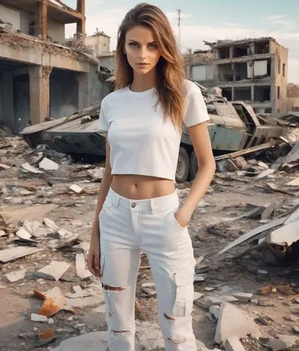 photo session in torn clothes,sofia,white shirt,haifa,white clothing,georgia,white skirt,fit,romanian,kenya,demolition,confident,ripped jeans,selena gomez,white,sochi,girl in overalls,cotton top,fierce,havana,Photography,Realistic