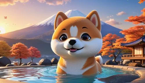 hachiko,inu,sadaharu,shibe,shiba inu,ninomaru,Unique,3D,3D Character