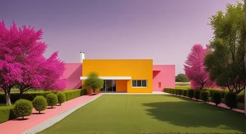 pink grass,home landscape,render,3d rendering,mid century house,landscape designers sydney,house shape,virtual landscape,purple landscape,houses clipart,modern house,defense,house painting,model house,residential house,country house,color fields,vegetables landscape,sugar house,landscape design sydney,Photography,General,Realistic