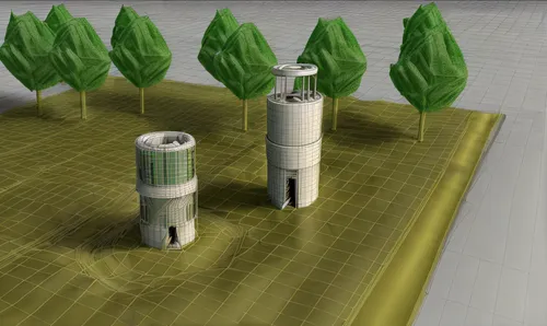 cooling towers,concrete plant,smoke stacks,solar cell base,industrial plant,concrete pipe,bamboo plants,moon base alpha-1,nuclear reactor,nuclear power plant,sewage treatment plant,industrial area,was