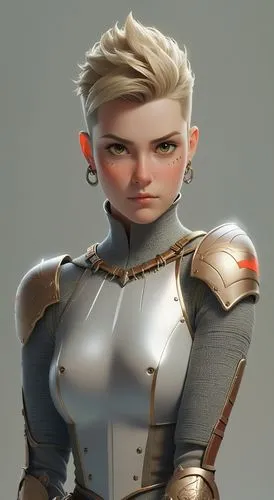 complete head, model face woman, brunette mohawk hair haircut and shave sides,woman with suit, Mohawk haircut with shaved sides,liora,karavas,anakara,scorpia,zarya,eichenberg,Unique,3D,3D Character