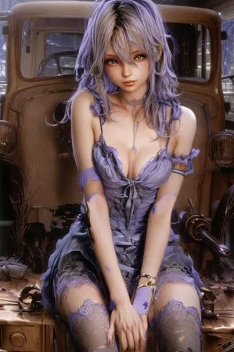 motoko,ayane,scrap car,shimei,babydoll,girl and car,junkyard,gyaru,violetta,junk yard,takane,sachiko,scrap yard,demona,hoshihananomia,bulletgirl,rasputina,gothika,witchblade,pitou