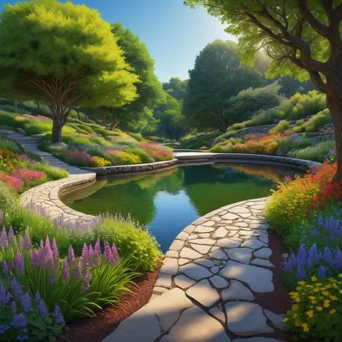 garden pond,nature garden,zen garden,koi pond,japanese garden,landscape background,japanese zen garden,lily pond,nature wallpaper,nature background,japan garden,spring background,lilly pond,springtime background,cartoon video game background,pathway,flower garden,green garden,landscaped,nature landscape,Illustration,Black and White,Black and White 16