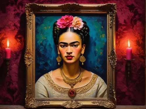 frida,victorian lady,geisha,gothic portrait,la violetta,romantic portrait,mona lisa,portrait of a girl,fantasy portrait,geisha girl,rosa bonita,queen anne,mystical portrait of a girl,rose frame,adelita,rosa ' amber cover,portrait of a woman,la catrina,art nouveau frame,portrait background,Art,Artistic Painting,Artistic Painting 31