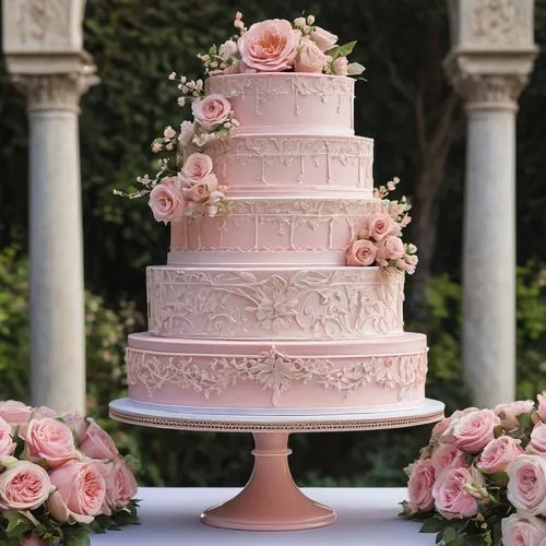 pink cake,wedding cake,wedding cakes,buttercream,a cake,pink roses,Conceptual Art,Fantasy,Fantasy 23