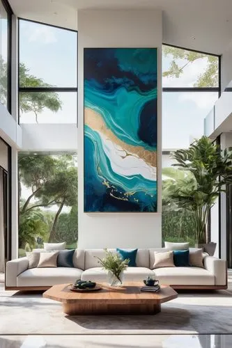 contemporary decor,modern decor,modern living room,abstract painting,living room,mayakoba,interior modern design,contemporary,livingroom,interior decor,mid century modern,paintings,minotti,interior design,marble painting,luxury home interior,fresnaye,glass wall,dunes house,fine art,Illustration,Realistic Fantasy,Realistic Fantasy 20