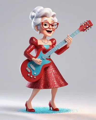 rockabella,betty,mothersbaugh,renderman,granny,rockabilly,Unique,3D,3D Character