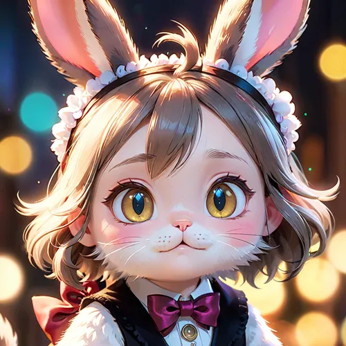 bunny,rabbit,little bunny,little rabbit,hare,white rabbit,deco bunny,young hare,bun,alice,white bunny,cottontail,no ear bunny,gray hare,hare bell,piko,long-eared,fennec,rabbit owl,rabbits,Anime,Anime,Cartoon