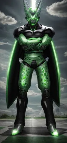 dominants green body, eyes glowing green, aura bluish, lightning flashes surround the body,lantern bat,green lantern,avenger hulk hero,green goblin,patrol,butomus,super cell,cell,doctor doom,incredibl