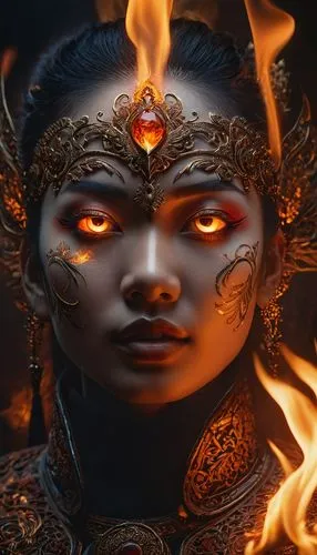 fire eyes,flame spirit,fire background,fire siren,fire angel,warrior woman,fire dancer,jaya,fire artist,fire red eyes,flame of fire,theyyam,fire heart,fire-eater,fire eater,buddhist hell,fiery,shamanic,female warrior,fantasy portrait,Photography,General,Fantasy