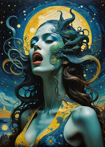 amphitrite,promethea,blue enchantress,diwata,naiad,fathom,oshun,fantasy art,bodypainting,viveros,sirena,naiads,baoshun,sirene,siren,the zodiac sign pisces,hesperides,ariadne,aquarius,mother earth,Photography,Artistic Photography,Artistic Photography 11