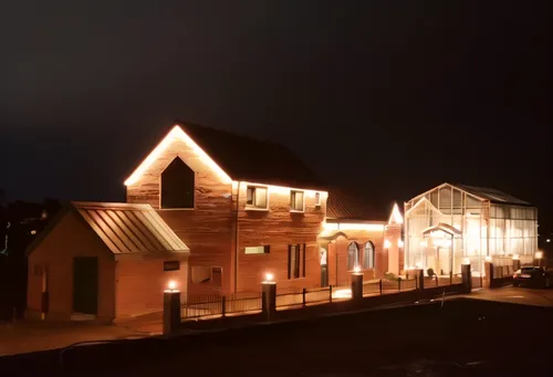 freight depot,wooden church,train depot,mennonite heritage village,timber framed building,timber house,zuiderzeemuseum,sugar house,night view,almshouse,wooden houses,horse barn,saltworks,the bavarian railway museum,landscape lighting,maritime museum,wieliczka salt mine,model house,peat house,clover hill tavern