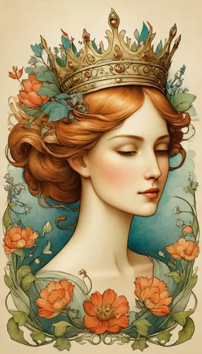 spring crown,princess crown,queen crown,summer crown,golden crown,fairy queen,gold foil crown,crowned,imperial crown,heart with crown,royal crown,gold crown,crown,celtic queen,diadem,crowns,crown marigold,laurel wreath,crowned goura,crown of the place,Illustration,Retro,Retro 19