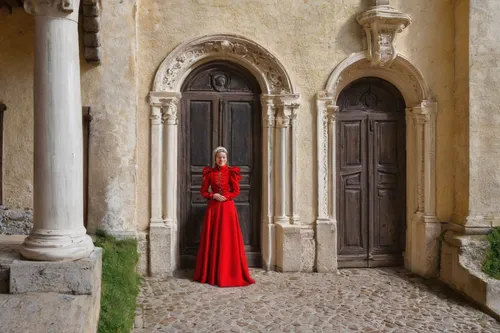 red gown,man in red dress,lady in red,red cape,red tunic,villa cortine palace,red coat,ball gown,evening dress,girl in red dress,iulia hasdeu castle,lollo rosso,girl in a long dress,shades of red,apulia,palazzo,cloister,neoclassic,the carnival of venice,silk red,Photography,Fashion Photography,Fashion Photography 16