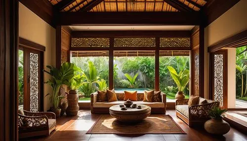 amanresorts,javanese traditional house,ubud,anantara,bamboo curtain,bali,siem reap,siemreap,verandah,thai massage,bamboo plants,cabana,prabang,tropical house,verandahs,sitting room,southeast asia,interior decor,home interior,veranda,Conceptual Art,Oil color,Oil Color 11