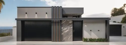 house, facade, garage, marble,fresnaye,3d rendering,metallic door,modern house,hinged doors,render,steel door,landscape design sydney,renders,greek island door,cubic house,sketchup,mid century house,s