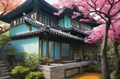 japanese sakura background,sakura background,sakura tree,kyoto,asian architecture,sakura blossoms,sakura trees,sakura blossom,tsukemono,japanese shrine,japanese architecture,sakura flowers,spring blossoms,the cherry blossoms,autumn cherry blossoms,ryokan,japanese floral background,cherry blossoms,japan garden,sakura flower,Illustration,Realistic Fantasy,Realistic Fantasy 16