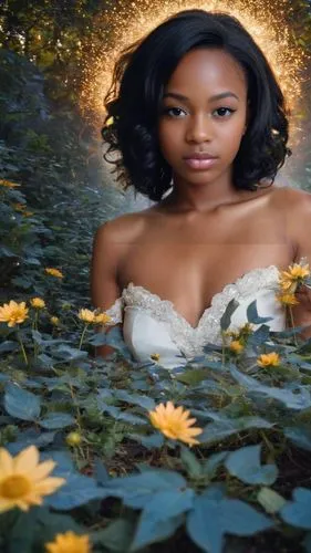 sunflower lace background,oshun,african american woman,sarafina,monifa,beautiful african american women