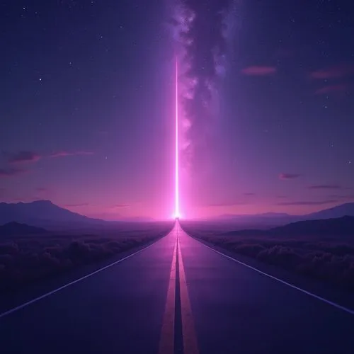 neon arrows,ultraviolet,dusk,pink dawn,horizon,vapor